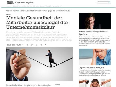 Mentale Gesundheit der Mitarbeiter als Spiegel der Unternehmenskultur